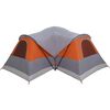 vidaXL Tente familiale tunnel 8 personnes gris et orange imperméable