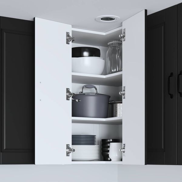 vidaXL Armoire de cuisine Noir 57 x 57 x 80 cm Bois d'ing&eacute;nierie