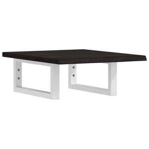 vidaXL &Eacute;tag&egrave;re de vasque murale acier et bois de ch&ecirc;ne massif