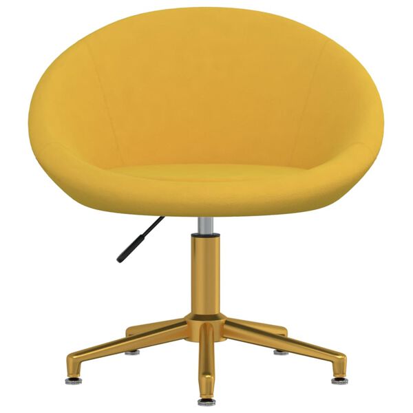 vidaXL Chaise &agrave; manger Jaune Velours