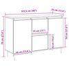 vidaXL Buffet blanc 101,5x35x70 cm bois d'ing&eacute;nierie