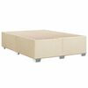 vidaXL Sommier &agrave; lattes de lit avec matelas Cr&egrave;me 160x200 cm Tissu