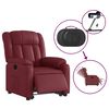 vidaXL Fauteuil inclinable &eacute;lectrique rouge bordeaux similicuir
