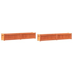 vidaXL Jardini&egrave;res 2 pcs cire marron bois de pin massif