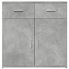 vidaXL Buffet gris b&eacute;ton 79x38x80 cm bois d'ing&eacute;nierie