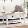 vidaXL Table basse avec tiroir Blanc 100 x 48 x 45 cm Pin massif