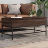 vidaXL Table basse chêne marron 100x50x45cm bois d'ingénierie et métal