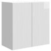 vidaXL Armoire Murale Blanc brillant 59 x 31 x 60 cm Bois d'ing&eacute;nierie