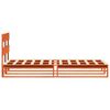 vidaXL Cadre de lit sans matelas cire marron 90x200 cm bois pin massif