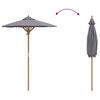 vidaXL Parasol de jardin Gris foncé 150 x 150 x 210 cm Bambou