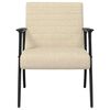 vidaXL fauteuil Cr&egrave;me 59 x 75 x 78 cm tissu