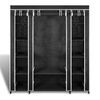 vidaXL Armoire avec compartiments et tiges 45 x 150 x 176 cm Noir
