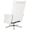 vidaXL Fauteuil inclinable de massage repose-pieds blanc similicuir