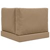 vidaXL Coussin de canap&eacute; d'ext&eacute;rieur 3 pcs Taupe Polyester