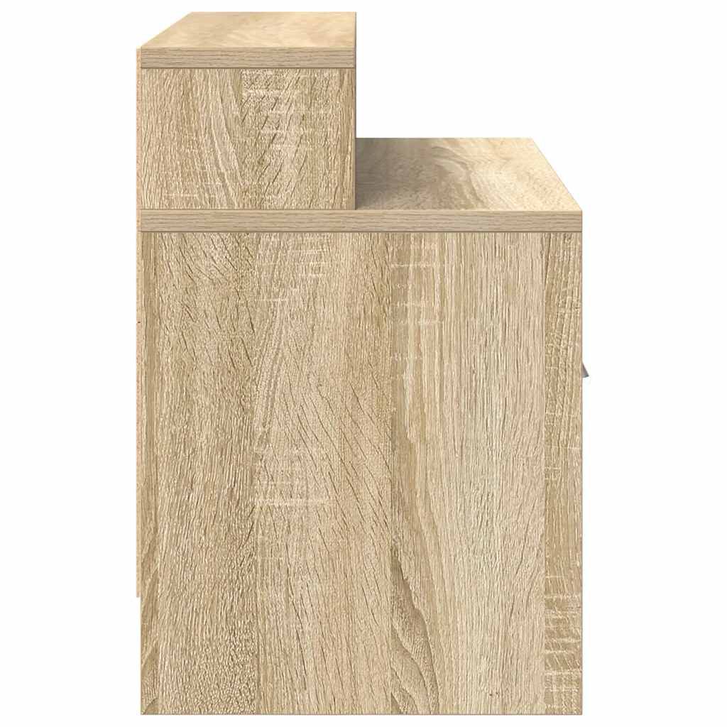 vidaXL Tables de chevet avec tiroir 2 pcs chêne sonoma 51x31x47 cm