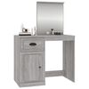 vidaXL Coiffeuse avec miroir sonoma gris 90x50x132,5cm bois ingénierie