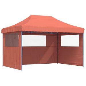 vidaXL Tente de r&eacute;ception pliable escamotable avec 3 parois lat&eacute;rales