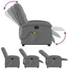 vidaXL Fauteuil inclinable de massage &eacute;lectrique Gris fonc&eacute; Tissu