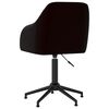 vidaXL Chaise pivotante de salle &agrave; manger Noir Velours