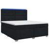 vidaXL Lit boxspring avec matelas Noir 140 x 190 cm Tissu