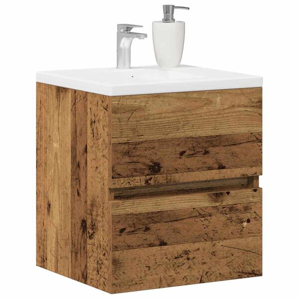 vidaXL Meuble de Lavabo de Salle de Bain Bois Ancien 41 x 38,5 x 45 cm