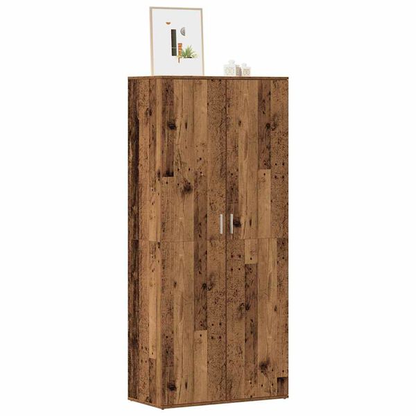 vidaXL Armoire &agrave; chaussures vieux bois 80x39x178 cm bois d'ing&eacute;nierie