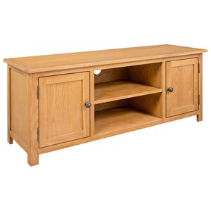 vidaXL Meuble TV 110x35x44 cm Bois de ch&ecirc;ne massif
