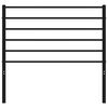 vidaXL T&ecirc;te de lit m&eacute;tal noir 100 cm