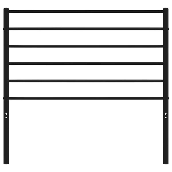 vidaXL T&ecirc;te de lit m&eacute;tal noir 100 cm