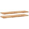 vidaXL &Eacute;tag&egrave;res flottantes 2 pcs 140x40x4 cm acacia massif &agrave; l'huile