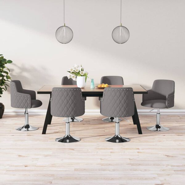 vidaXL Chaises &agrave; manger lot de 6 gris fonc&eacute; tissu