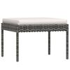 vidaXL Salon de jardin 6 pcs avec coussins r&eacute;sine tress&eacute;e gris