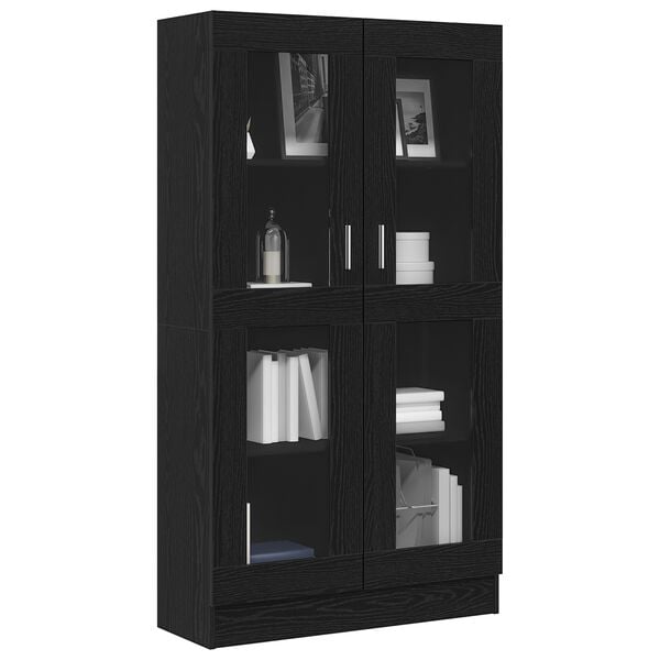 vidaXL Biblioth&egrave;que Ch&ecirc;ne noir 82,5 x 30,5 x 150 cm Bois d'ing&eacute;nierie