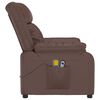 vidaXL Fauteuil de massage Marron Similicuir