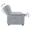 vidaXL Fauteuil Gris clair Tissu