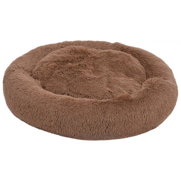 vidaXL Coussin lavable pour chiens/chats Maron 90x90x16 cm Peluche