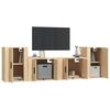 vidaXL Ensemble de meubles TV 4 pcs Ch&ecirc;ne sonoma Bois d'ing&eacute;nierie