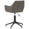 vidaXL Chaise pivotante de bureau Gris fonc&eacute; Velours