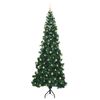 vidaXL Arbre de No&euml;l artificiel d'angle Vert 240 cm PVC et m&eacute;tal