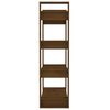 vidaXL Biblioth&egrave;que/Cloison Marron miel 80x35x125 cm Bois massif