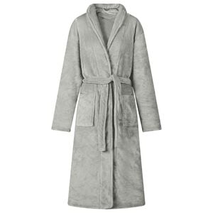 vidaXL Robe de bain sans capuche Gris s Flanelle