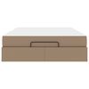 vidaXL Cadre de lit avec matelas avec matelas 2 pcs Tan PVC