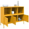 vidaXL Buffet jaune moutarde 100,5x39x79 cm acier