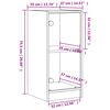vidaXL Armoire lat&eacute;rale avec portes en verre ch&ecirc;ne sonoma 35x37x75,5cm
