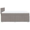 vidaXL Sommier &agrave; lattes de lit avec matelas Taupe 160x200 cm Tissu