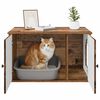 vidaXL Maison pour chat Bois ancien 85 x 55 x 50 cm Bois d'ing&eacute;nierie