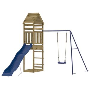vidaXL Aire de jeux d'ext&eacute;rieur bois de pin impr&eacute;gn&eacute;