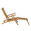vidaXL Chaise de terrasse avec repose-pied Bois de teck solide