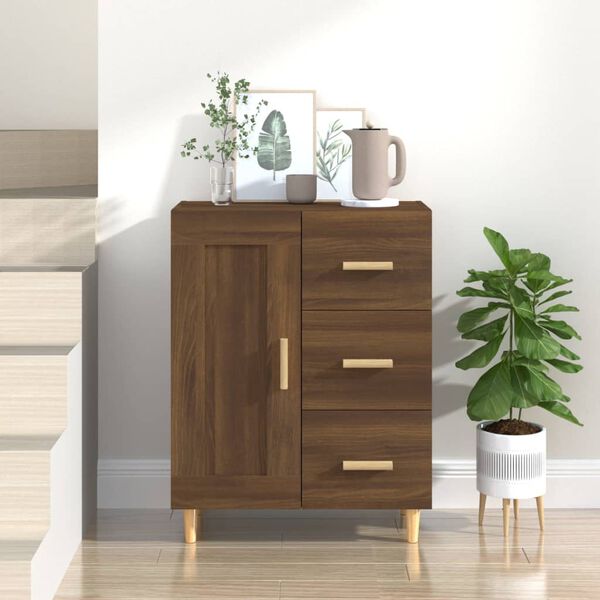 vidaXL Buffet Ch&ecirc;ne marron 69,5x34x90 cm Bois d'ing&eacute;nierie