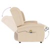 vidaXL Fauteuil de massage inclinable à 2 places crème tissu